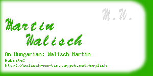 martin walisch business card